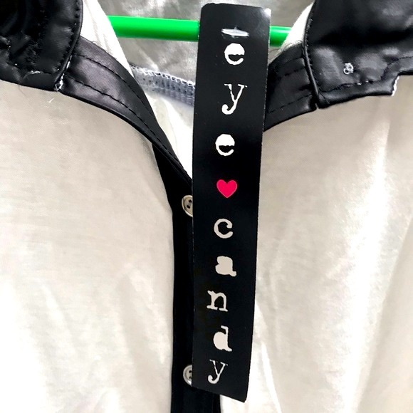 COPY - Eye Candy Sheer Backless Sassy Sleeveless Blouse Size M - Picture 8 of 10